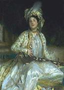 John Singer Sargent Sargent emphasized Almina Wertheimer exotic beauty in 1908 by dressing her en turquerie oil painting reproduction